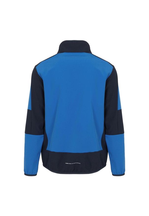 Regatta - Kurtka Unisex Dla Dorosłych EVolve 2 Layer Soft Shell. Kolor: czarny, niebieski, wielokolorowy. Materiał: elastan, poliester, materiał. Sport: turystyka piesza