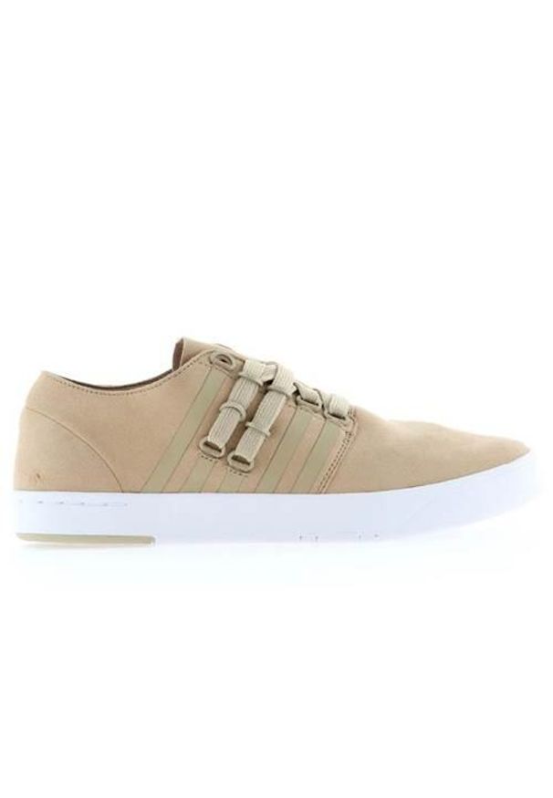 Buty do chodzenia męskie K-Swiss DR Cinch LO. Zapięcie: sznurówki. Kolor: beżowy. Materiał: guma, materiał, syntetyk. Szerokość cholewki: normalna. Sport: turystyka piesza