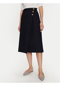 TOMMY HILFIGER - Tommy Hilfiger Spódnica trapezowa WW0WW41601 Granatowy Regular Fit. Kolor: niebieski. Materiał: syntetyk #1