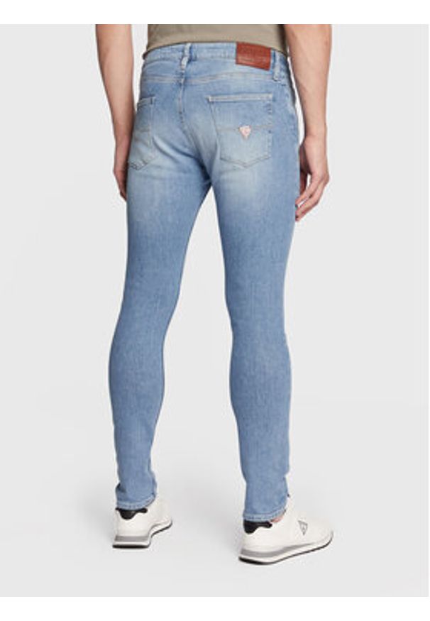 Guess Jeansy Chris M2YA27 D4Q43 Niebieski Super Skinny Fit. Kolor: niebieski