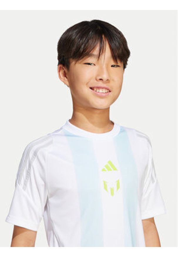 Adidas - adidas T-Shirt Messi Training JI5460 Biały Regular Fit. Kolor: biały. Materiał: syntetyk