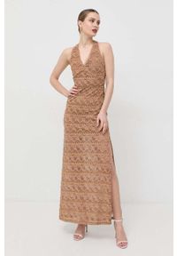 Guess sukienka kolor brązowy maxi prosta. Okazja: na co dzień. Kolor: brązowy. Długość rękawa: na ramiączkach. Typ sukienki: proste. Styl: casual. Długość: maxi #4