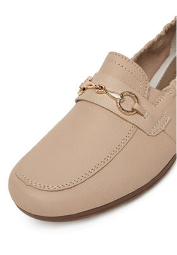 Rieker Mokasyny L9354-60 Beżowy. Kolor: beżowy. Materiał: skóra