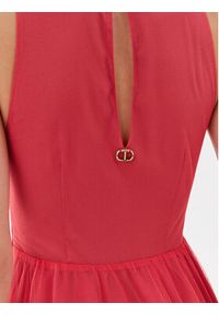 TwinSet - TWINSET Sukienka koktajlowa 232TP2640 Różowy Regular Fit. Kolor: różowy. Materiał: syntetyk. Styl: wizytowy #5