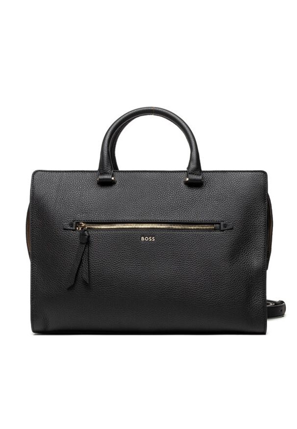 BOSS - Torebka Boss. Kolor: czarny