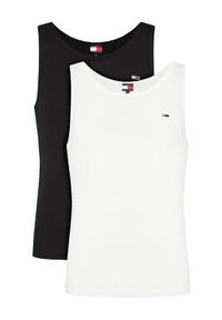 Tommy Jeans Komplet 2 tank topów DM0DM20769 Kolorowy Slim Fit. Materiał: bawełna. Wzór: kolorowy