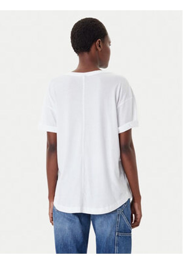 G-Star RAW - G-Star Raw T-Shirt Rolled Up D24524-4107 Biały Loose Fit. Kolor: biały. Materiał: bawełna