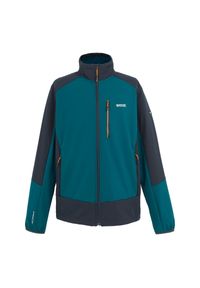 Kurtka trekkingowa męska Regatta Moutdale softshell. Kolor: niebieski. Materiał: poliester, elastan. Sport: turystyka piesza #1