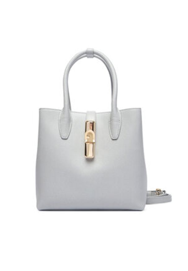 Furla Torebka Goccia S WB01949 ARE000 KH CRH00 Szary. Kolor: szary. Materiał: skórzane