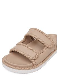Badura Klapki BURDOCK-124AL0955 Beżowy. Kolor: beżowy. Materiał: skóra #2