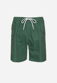 Born2be - Zielone Szorty z Elastyczną Gumką i Ściągaczami Palarilea. Okazja: na co dzień. Kolor: zielony. Styl: casual
