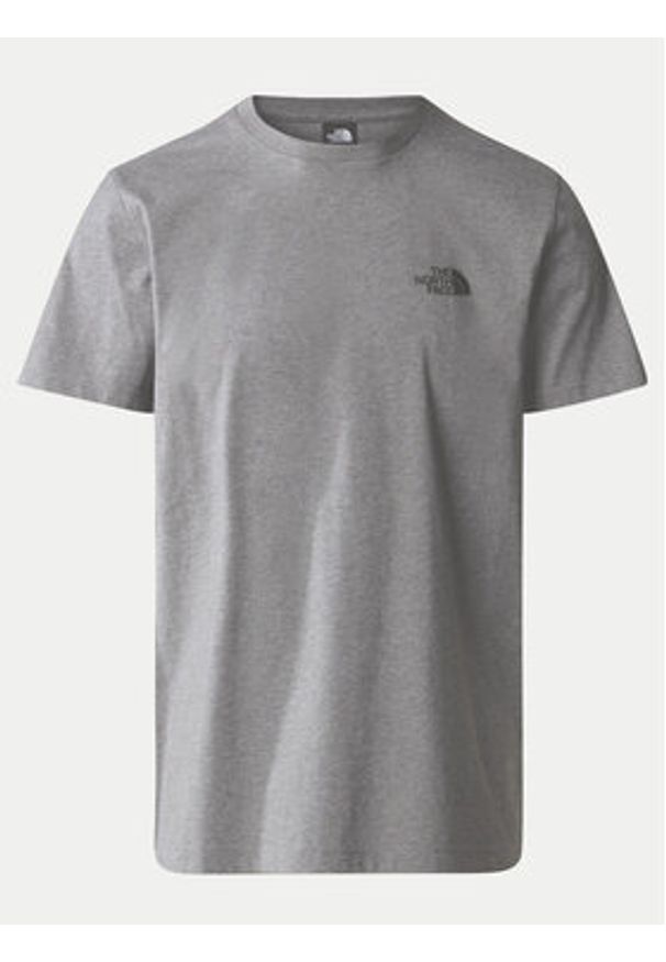 The North Face T-Shirt Simple Dome NF0A87NG Szary Regular Fit. Kolor: szary. Materiał: bawełna