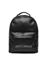 Just Cavalli Plecak 77QA4B11 Czarny. Kolor: czarny. Materiał: skóra