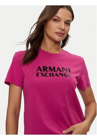 Armani Exchange T-Shirt XW000060 AF10354 UA256 Różowy Regular Fit. Kolor: różowy. Materiał: bawełna #4