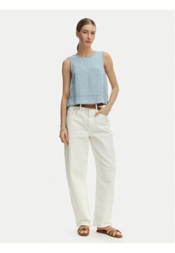 only - ONLY Top Dorsi 15363996 Niebieski Loose Fit. Kolor: niebieski. Materiał: lyocell