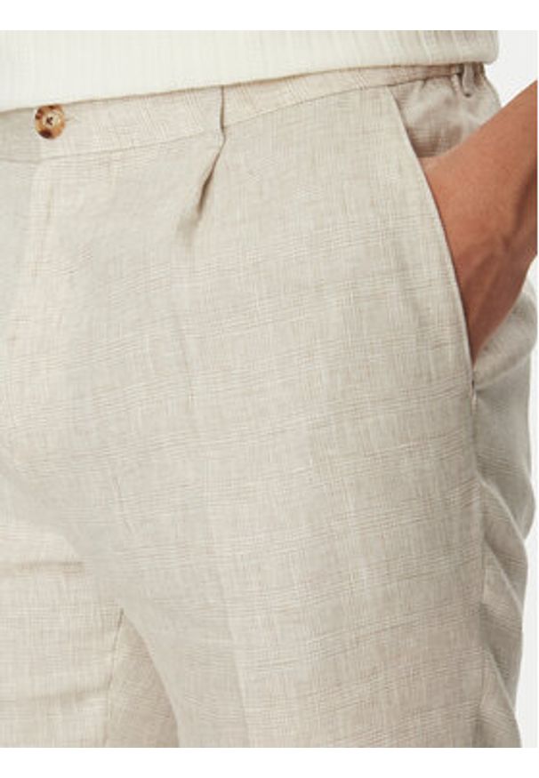 JOOP! Szorty materiałowe 17 JT-64Dinghy 30045910 Beżowy Loose Fit. Kolor: beżowy. Materiał: len