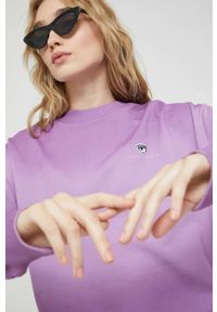 Chiara Ferragni bluza bawełniana damska kolor fioletowy gładka. Kolor: fioletowy. Materiał: bawełna. Wzór: gładki #4