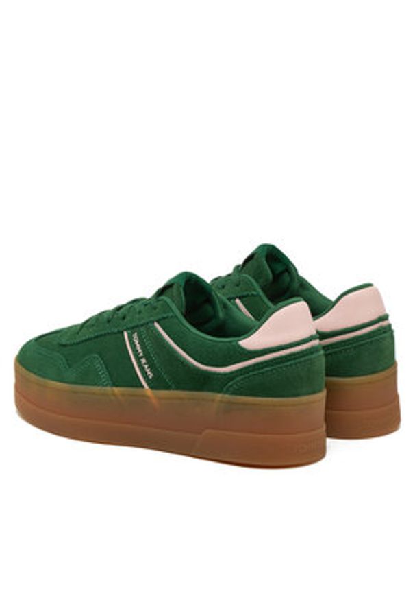 Tommy Jeans Sneakersy EN0EN02734 Zielony. Kolor: zielony. Materiał: zamsz, skóra