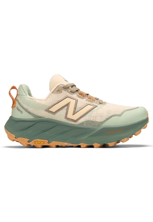 Buty damskie New Balance Fresh Foam X Hierro v9 WTHIERO9 – zielone. Kolor: zielony. Materiał: guma, syntetyk, materiał. Szerokość cholewki: normalna. Sezon: lato. Sport: outdoor, fitness, bieganie