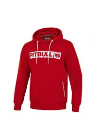 PITBULL - Bluza sportowa męska Pitbull West Coast Hooded Hilltop Terry Group. Kolor: czerwony