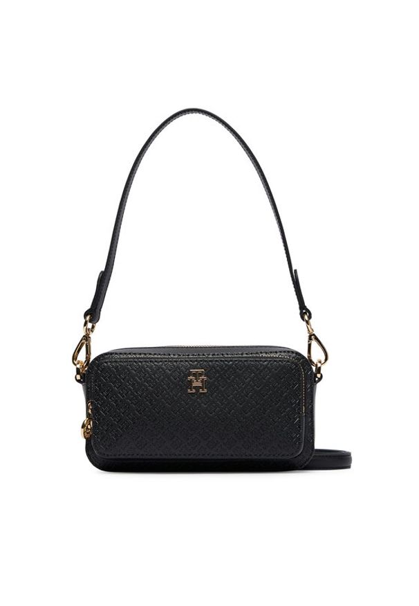 TOMMY HILFIGER - Tommy Hilfiger Torebka Th Daily Camera Bag Mono AW0AW18414 Czarny. Kolor: czarny. Materiał: skórzane