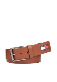 Pasek Męski Tommy Jeans. Kolor: brązowy