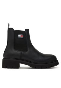 Tommy Jeans Sztyblety Tjw Chelsea Leather Boot EN0EN02825 Czarny. Kolor: czarny. Materiał: skóra