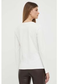Liu Jo longsleeve damski kolor biały. Kolor: biały. Materiał: dzianina, prążkowany. Długość rękawa: długi rękaw. Długość: długie #3