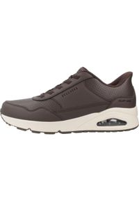 skechers - Kapcie SKECHERS UNO-BANKSIA LUXE Brązowy. Kolor: brązowy. Materiał: syntetyk, tkanina