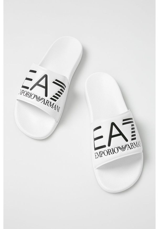 EA7 Emporio Armani - Klapki. Kolor: biały