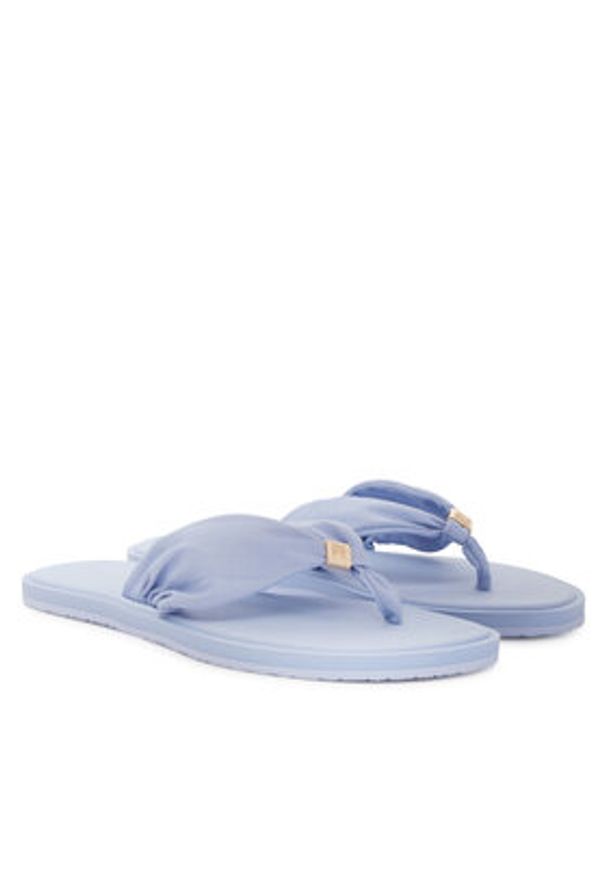 TOMMY HILFIGER - Tommy Hilfiger Japonki Th Scandi Soft Summer Sandal FW0FW09421 Niebieski jasny. Kolor: niebieski. Materiał: materiał