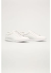 Calvin Klein - Buty skórzane. Nosek buta: okrągły. Zapięcie: sznurówki. Kolor: biały. Materiał: skóra. Szerokość cholewki: normalna #3