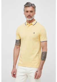 Polo Ralph Lauren polo bawełniane kolor żółty gładki. Typ kołnierza: polo. Kolor: żółty. Materiał: bawełna. Długość: krótkie. Wzór: gładki #2