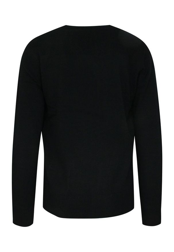 Brave Soul - Sweter Czarny Zapinany na Guziki, Kardigan Elegancki, z Kieszonkami -BRAVE SOUL. Okazja: na co dzień. Kolor: czarny. Materiał: akryl. Styl: elegancki