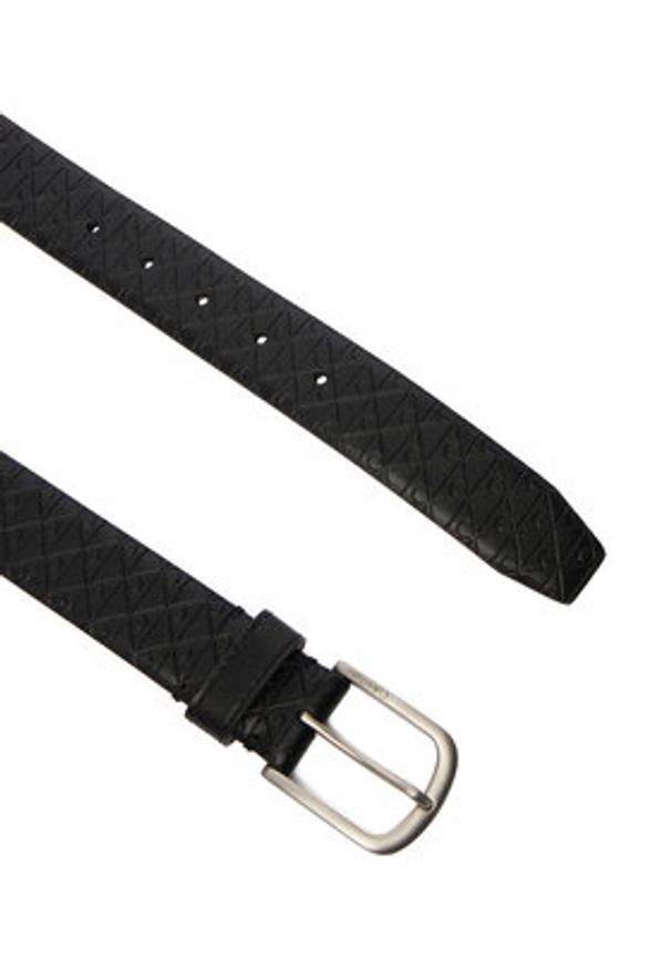 Calvin Klein Pasek Casual Pin Buckle Aop 32Mm Fixed LV04D7074G Czarny. Kolor: czarny. Materiał: skóra. Styl: casual