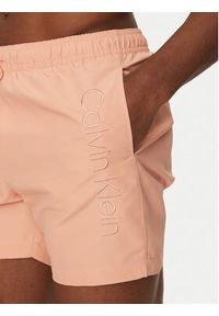 Calvin Klein Swimwear Szorty kąpielowe KM0KM01166 Koralowy Regular Fit. Kolor: pomarańczowy. Materiał: syntetyk #3