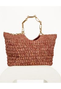 CULT GAIA - Brązowa pleciona torba shopper Naima. Kolor: brązowy #2