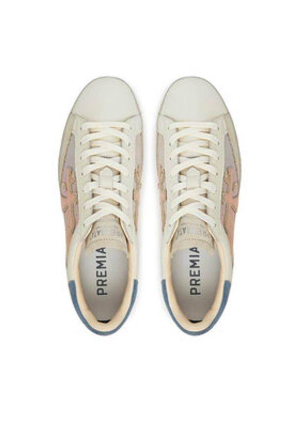 Premiata Sneakersy Stevend Var 6666 Écru. Materiał: skóra