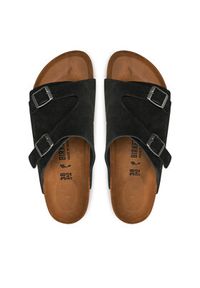 Birkenstock Klapki Zürich 1025060 Czarny. Kolor: czarny. Materiał: skóra #4