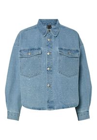 Pieces Kurtka jeansowa Tamra 17157410 Niebieski Regular Fit. Kolor: niebieski. Materiał: bawełna