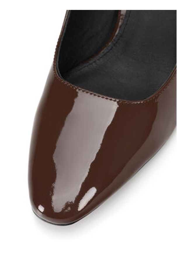 Gino Rossi - GINO ROSSI Czółenka JORDANA-115997 Brązowy. Kolor: brązowy. Materiał: lakier, skóra