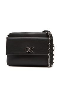 Calvin Klein Torebka Ck Re-Lock Pocket Camera Bag LV04F3102G Czarny. Kolor: czarny. Materiał: skórzane