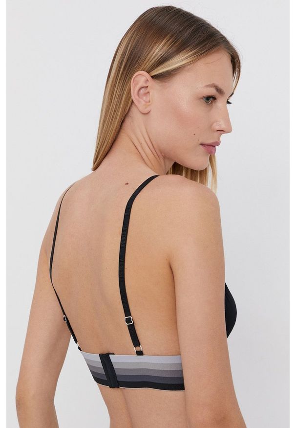 Moschino Underwear - Biustonosz. Kolor: czarny. Rodzaj stanika: odpinane ramiączka