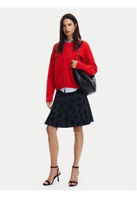 Desigual Sweter Exeter 24WWJF74 Czerwony Regular Fit. Kolor: czerwony. Materiał: bawełna, syntetyk #4