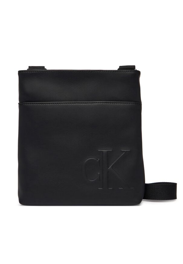 Calvin Klein Saszetka Bold Ck Flatpack LV04D3344G Czarny. Kolor: czarny. Materiał: skóra