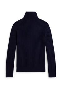 Polo Ralph Lauren Sweter 710974167001 Granatowy Regular Fit. Typ kołnierza: polo. Kolor: niebieski. Materiał: wełna