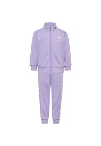Dres dziecięcy Hummel Track. Okazja: na uczelnię. Kolor: fioletowy, niebieski, wielokolorowy. Materiał: dresówka. Styl: elegancki #1