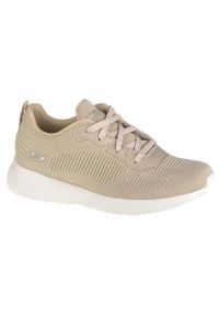 skechers - Buty damskie SKECHERS Bobs Sport Squad Tough Talk. Kolor: beżowy. Model: Skechers Sport