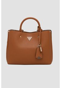 Guess - GUESS Brązowa torebka damska Meridian. Kolor: brązowy. Materiał: skórzane