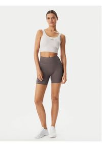 Adidas - adidas Szorty sportowe Optime Workout 3-Stripes JZ1099 Szary Slim Fit. Kolor: szary. Materiał: syntetyk #5